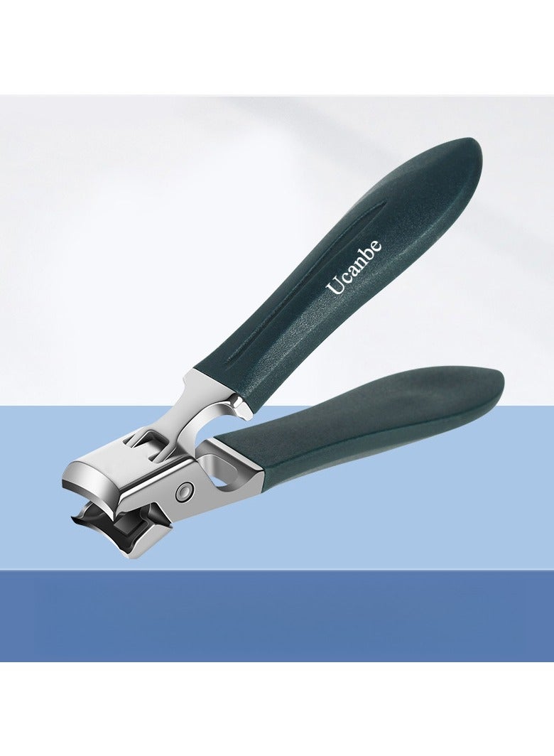 Stainless Steel Nail Clipper with Black Handle – Precision Fingernail & Toenail Cutter for Home Grooming