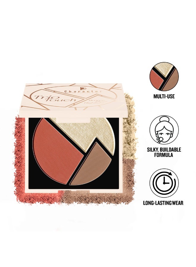 Character Trio Touch Bronze Blush-Highlight Palette