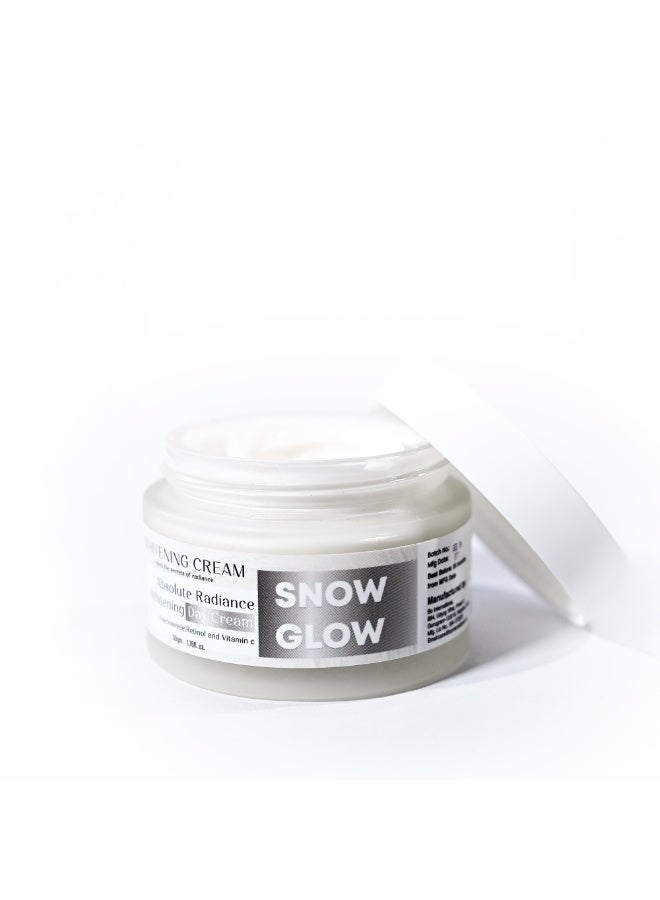 Nourishing Snow Glow whiting cream | Deep Moisturizing & Skin Brightening Daily Cream | Non-Greasy Formula for Soft, Smooth & Radiant Skin 50g