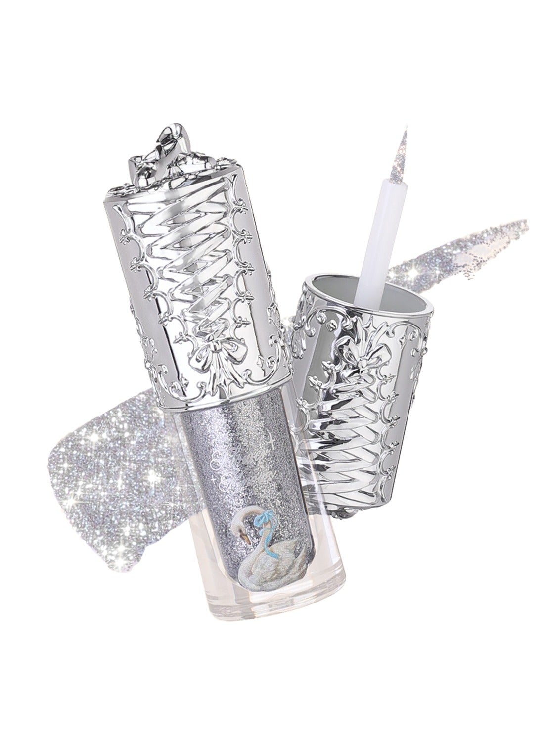 Swan Ballet Liquid Eyeshadow Pearl Fine Glitter Long-Lasting Quick Dry Shimmer Dust Skins Eyeshadow 4g (03 Rock Ballet)