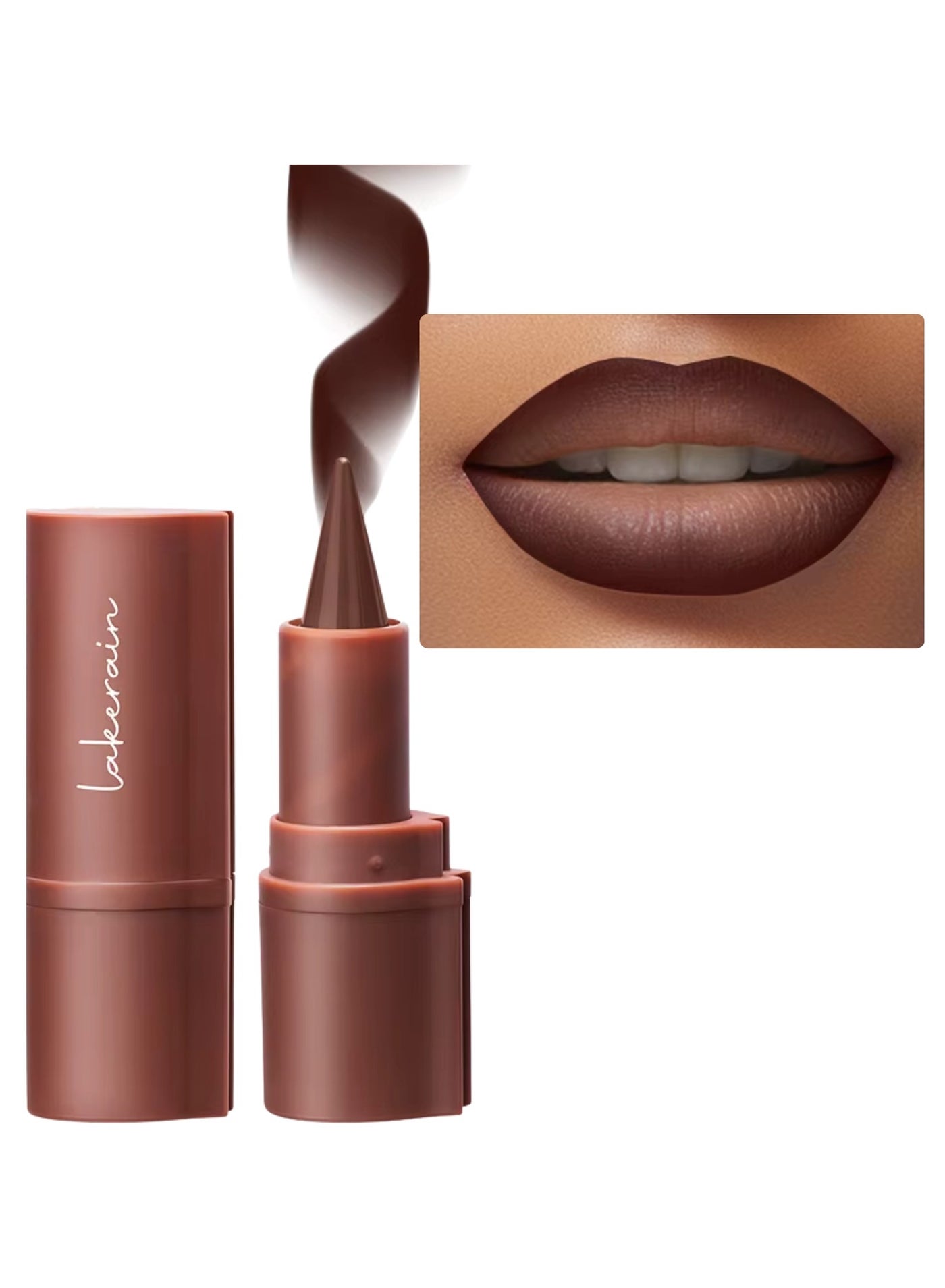 Liner Lipstick Pencil Matte Waterproof Long Lasting Lipstick Lips Contour Makeup Lip Liner Lipsticks, One Stroke Define Lip Liner Non Drying Easy Color Lip Liner Lipstick Coffee 3g 06