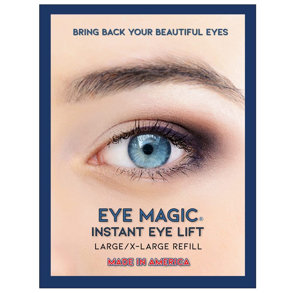 Eye Magic Premium Instant Eyelid Lift (L/XL-Refill). Look Younger Instantly | Made in America - Lifts and Defines Droopy, Sagging, Hooded Eyelids For A Youthful Look