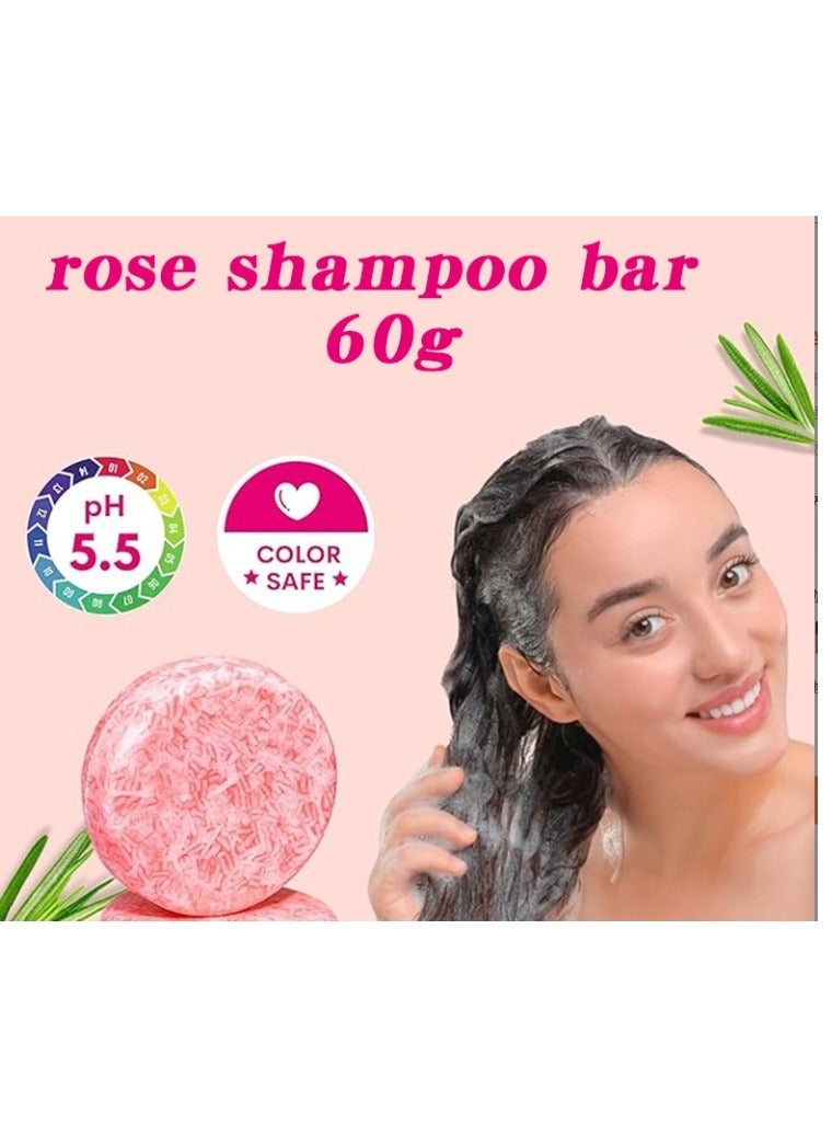 Rose Shampoo Soap For Hair Washing 60g With Cleaning And Oil Control