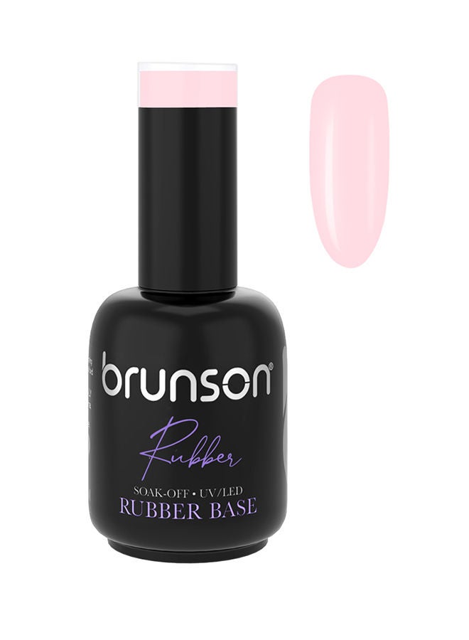 Rubber Base Gel Nail Polish Long Lasting Gel Polish Base for Chip-Free Shine Strengthens French Manicure Rubber Base Coat UV/LED Rubber Gel Soak Off Hard Gel Polish for Nail Extension Gel 18ml  BRB10