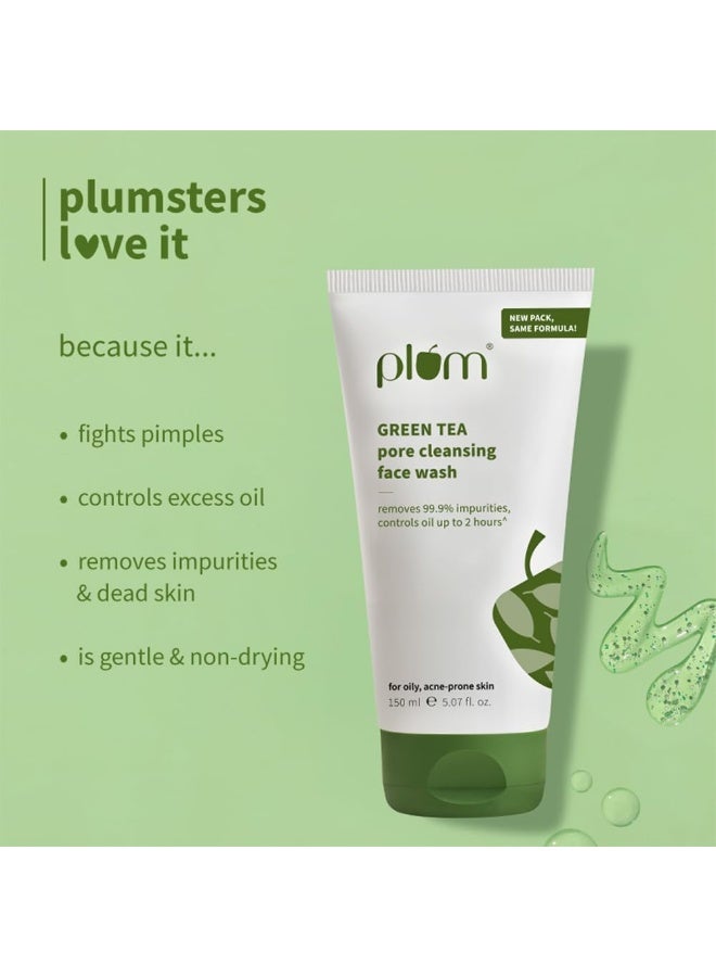 Green Tea Pore Cleansing Face Wash 150ml | Gel-Based, Anti-Pimple, Gentle Exfoliating Cleanser, 5.07 fl oz - image 7