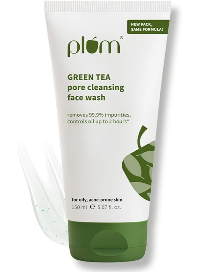 Green Tea Pore Cleansing Face Wash 150ml | Gel-Based, Anti-Pimple, Gentle Exfoliating Cleanser, 5.07 fl oz