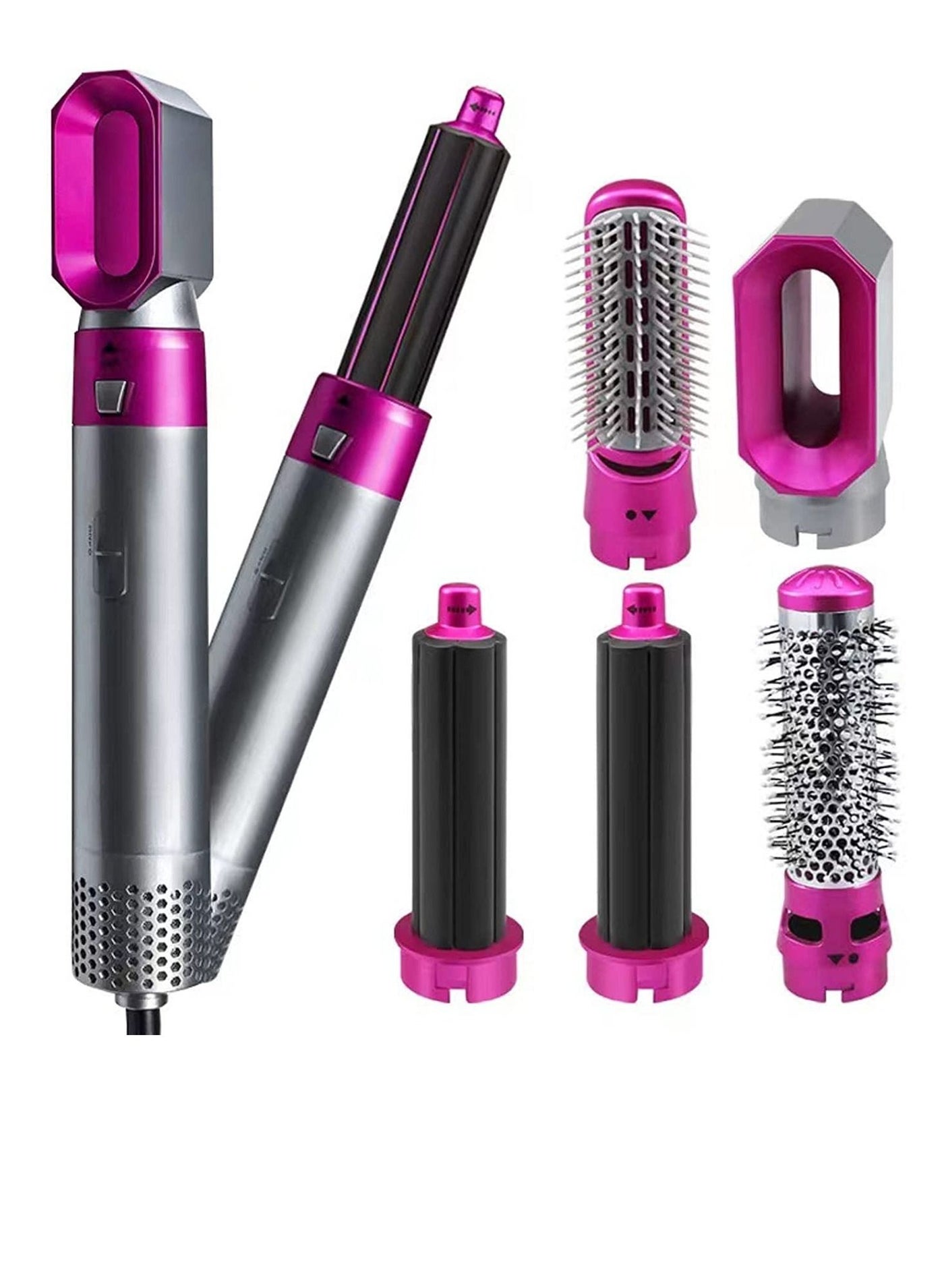 5 in 1 Curling Wand Set Fast Heating Hot Air Comb Dual-Purpose Curling Straightener Iron Automatic Curling Iron for Multiple Hair Types and Styles Gift for Girls Women