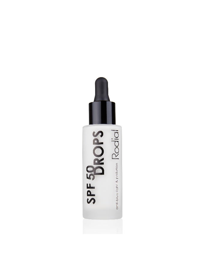 Rodial SPF 50 Drops 31ml – High Protection for Sensitive Skin, Broad Spectrum SPF 50 & Butterfly Bush, Non-Greasy Fluid for UV Damage Relief 31ml