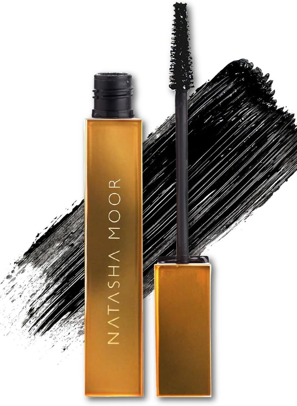 Natasha Moor: Black Mascara “Moor Power” | Waterproof & Smudge proof, Voluminous Long Lash Mascara, Cruelty Free
