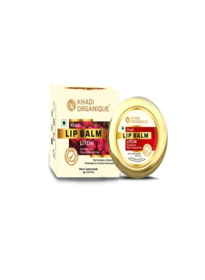 Khadi Organique Litchi Lip Balm No Chemicals 100% Organic 5gm