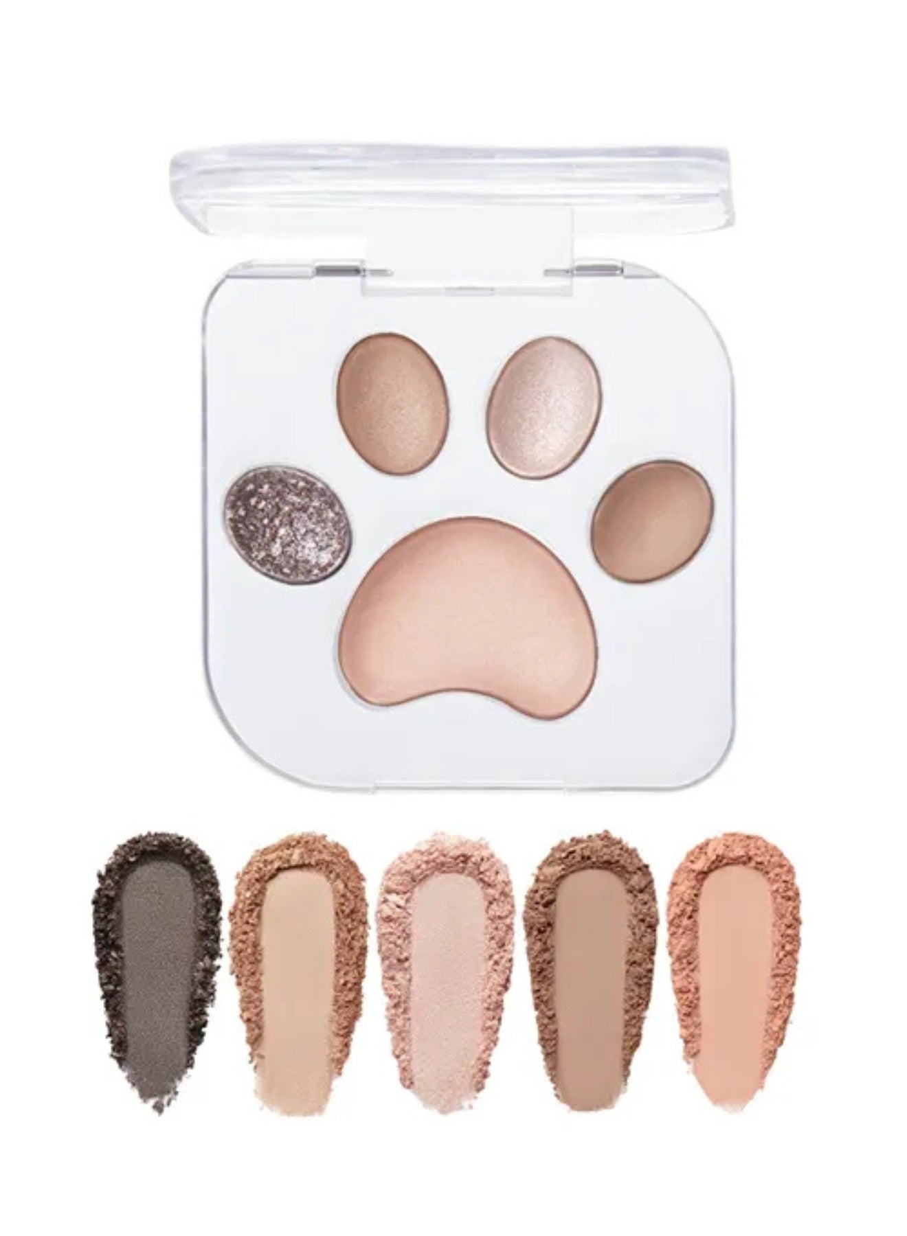 Adorable Meow Paws Eyeshadow Palette 5 Shades All-in-one Glitter Makeup Palette 04 Kimagure