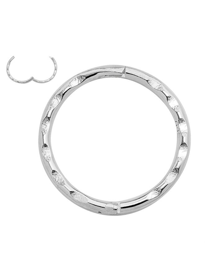 365 SLEEPERS Sterling Silver Faceted Hinged Hoop Sleeper Earrings - Hand Made In Australia - Nickel Free Hypoallergenic - 8mm - 10mm - 12mm - 14mm