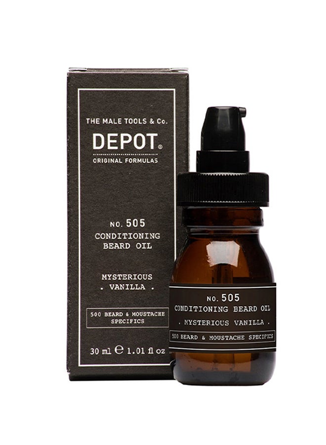 Conditioning Beard Oil in Mysterious Vanilla - Softens Beard Hair, Hydrates Skin & Reduces Itchiness, Leaves a Warm, Vanilla Scent (30 ml)