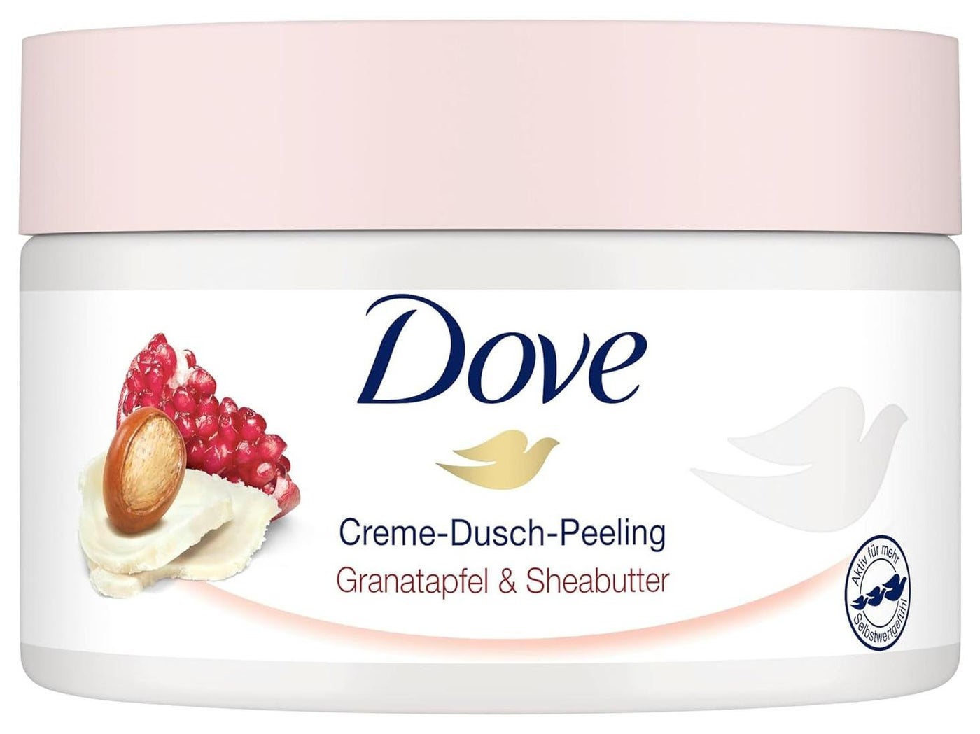 Dove Exfoliating Body Polish Scrub, Pomegranate & Shea Butter, with moisturising cream, 225ml