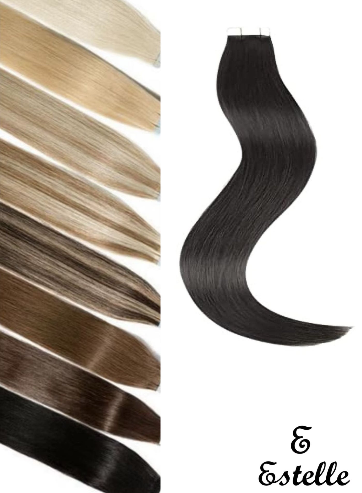 Natural Hair Extension,  Invisible Tape in Hair Extensions, Human Hair Extensions  ,nature black