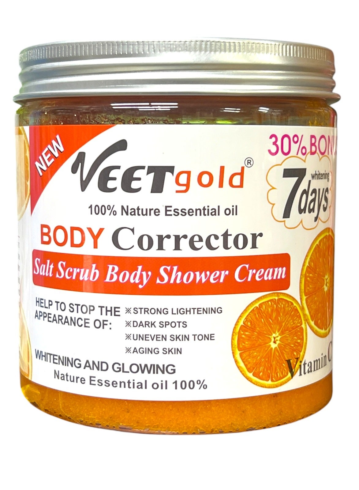 Vitamin C Super Whitening Salt Body Scrub 500gm