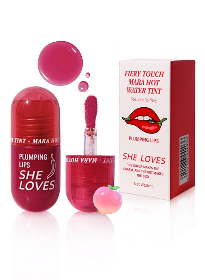 Plumping Lips-Feel The Lip Fiery, Hydrating Lip Care,Buxom Plant Lips Oil, Treatment Serum Volumizing For Dry Cracked Lips,  Plumping Gloss Lips Filler Lip Mask 03# Honey Peach