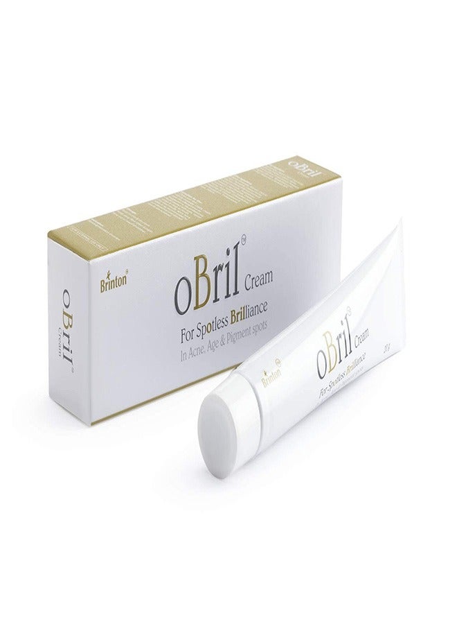 Obril Cream For Men & Women (20g) | Spotless Brilliance Skin w/ Bellis Perennis Flower Extract and Niacinamide | Get Rid of Ageing Spots, Acne, Pigmentation | Dermatologically Tested