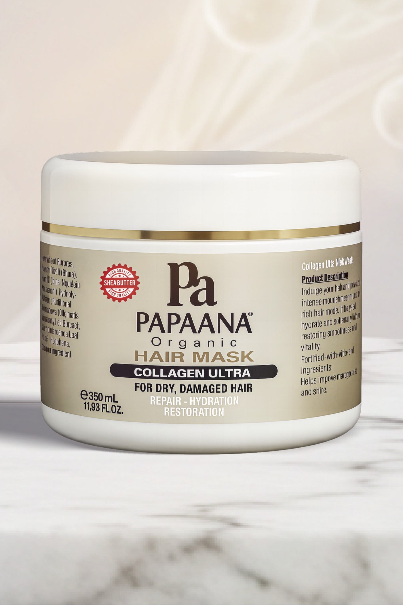 Collagen Ultra Hair Mask with Shea Butter – 350ml, Revitalizing Treatment for Youthful, Strong & Silky Hair