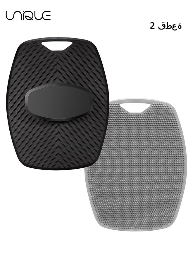 2 Pcs Silicone Body Cleansing Brush - Shower Cleaner Body Buffer - For Nourishing Cleansing & Exfoliating - Suitable for All Skin Levels - Comes with an Ergonomic Non-Slip Handle