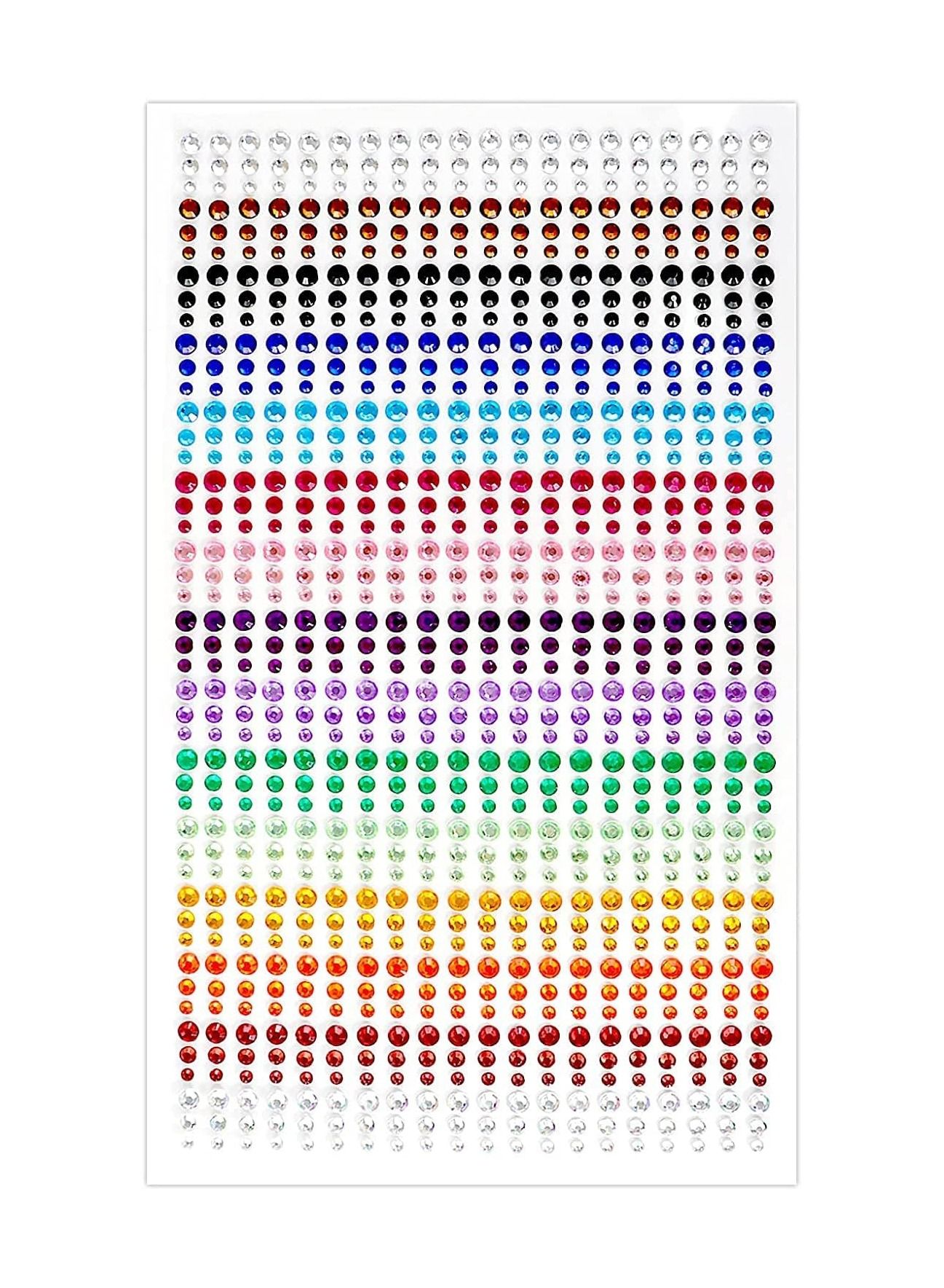 900Pcs Self Adhesive Rhinestone Stickers Jewels for Face Nails Cellphone Craft Cards Embellishment