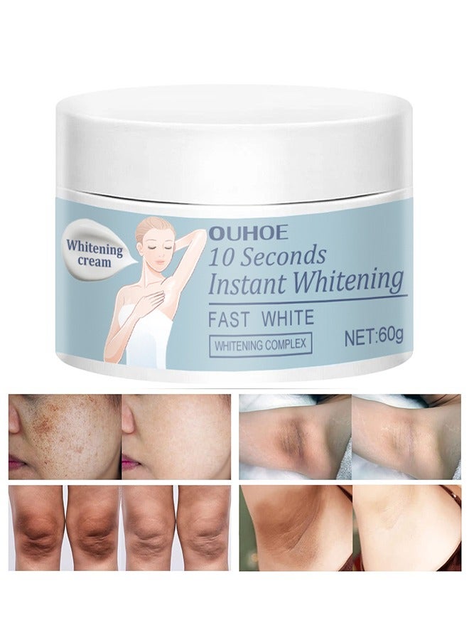 10 Seconds Instant Whitening，Whitening cream，Blossom Flower Scent Underarm Beauty Cream: Fresh Care, Radiant Skin Confidence