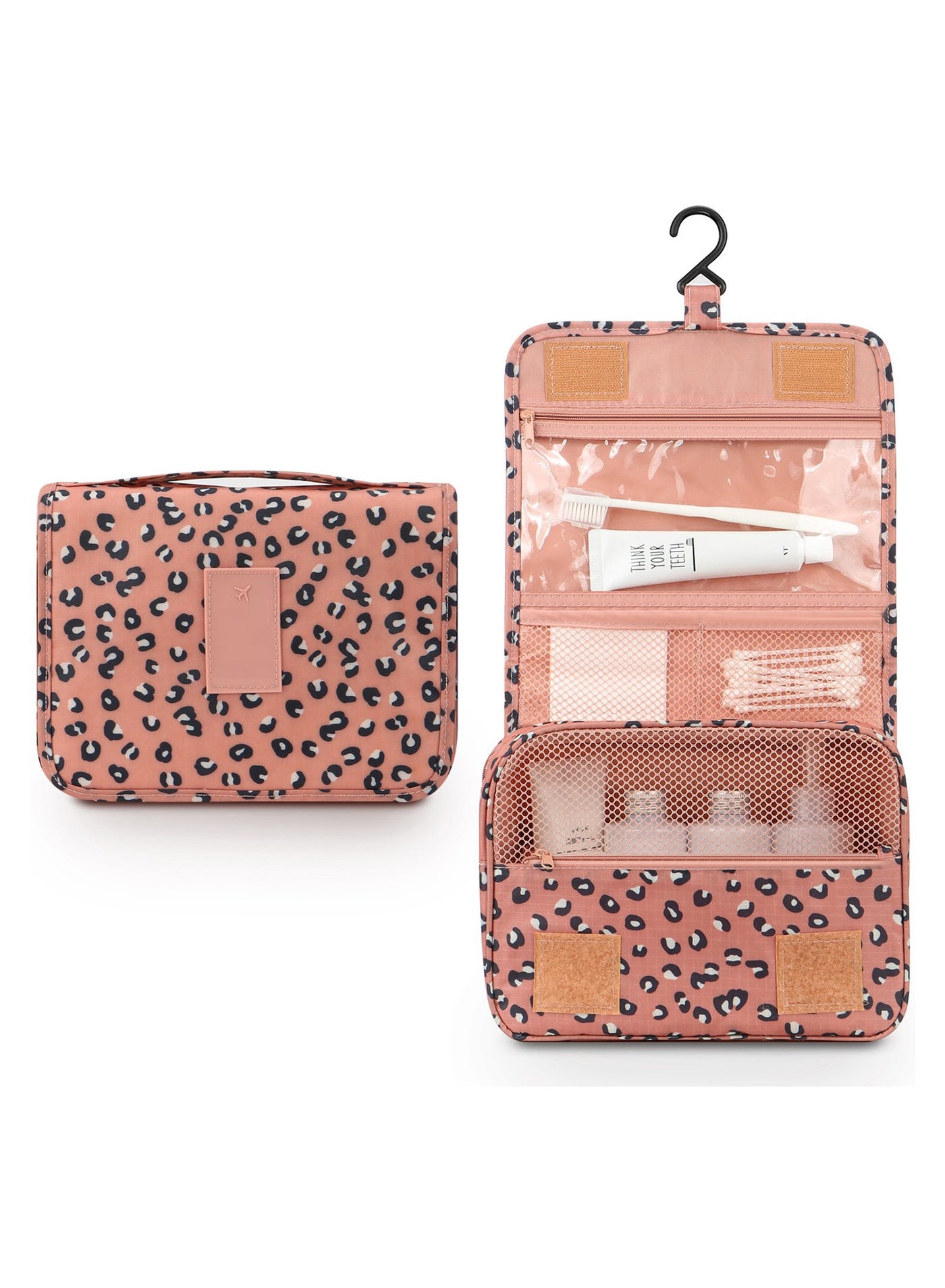 COOLBABY Hanging Toiletry Bag - Large Cosmetic Makeup Travel Organizer For Men & Women With Sturdy Hook
