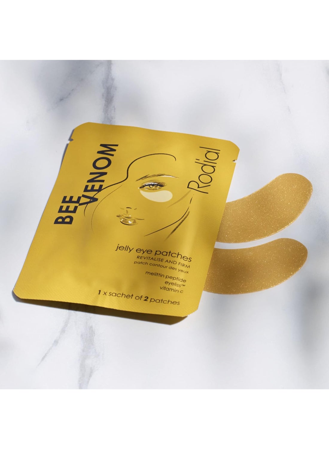 Rodial Bee Venom Jelly Eye Patches Single – Instant Smoothing for Crow's Feet, Bee Venom & Gold, Cooling Jelly for Fine Line Relief 1 Pair - image 7