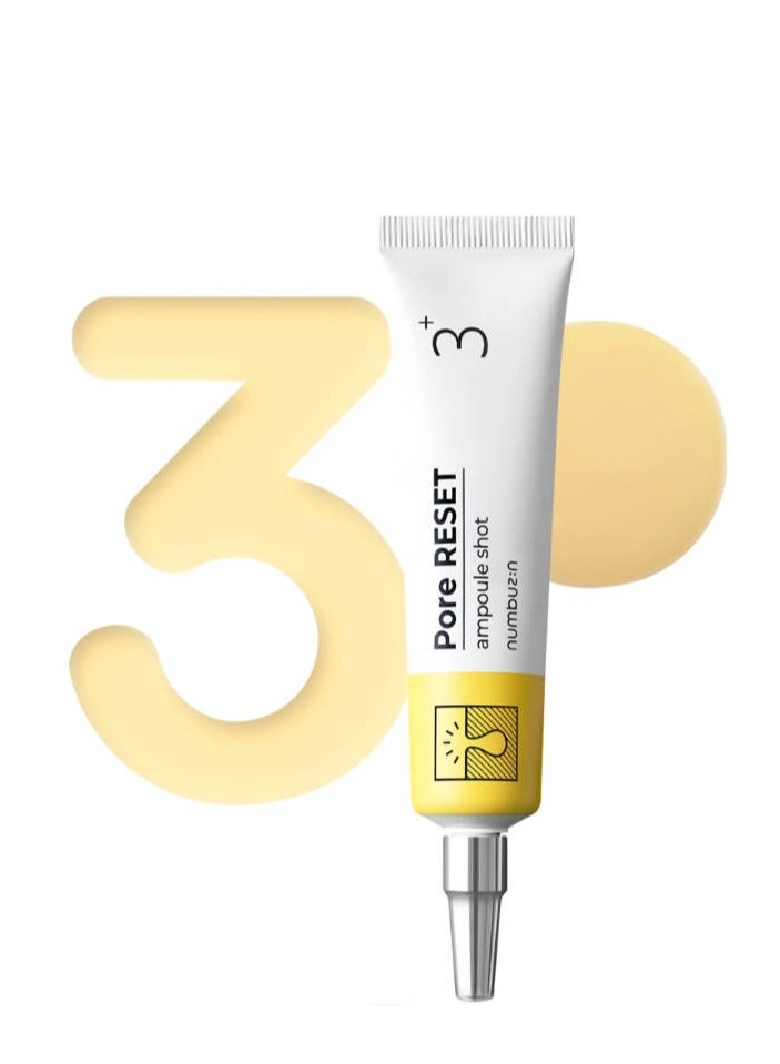 Numbuzin No.3 Pore Reset Ampoule Shot Pore Care, Soothing, Irritation-Reducing, High-Efficacy, Elasticity Boosting, Radiance Enhancing