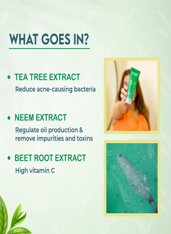 Jovees Herbal Tea Tree Oil Control Face Wash 120ml | Paraben & Alcohol-Free | Controls Oil, Prevents Breakouts | For Oily & Sensitive Skin - image 5