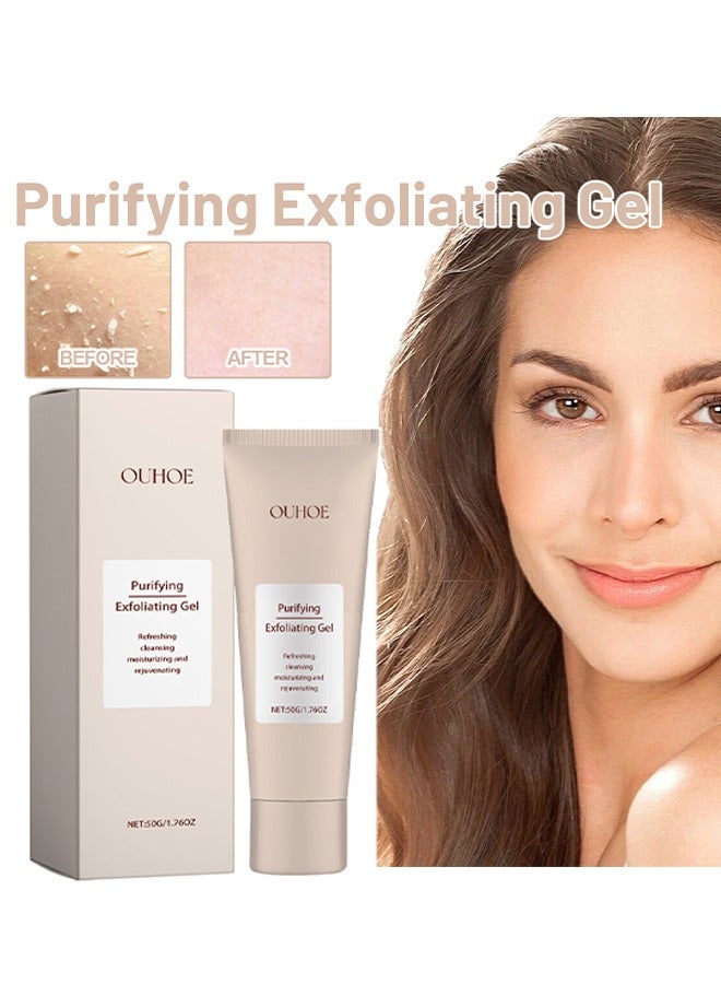 Purifying Exfoliating Gel,Face And Body Exfoliating Scrub Gel for All Skin,Purifying Cream,Purifying Gel,Face and Body Exfoliating Scrub Gel for Face and Body