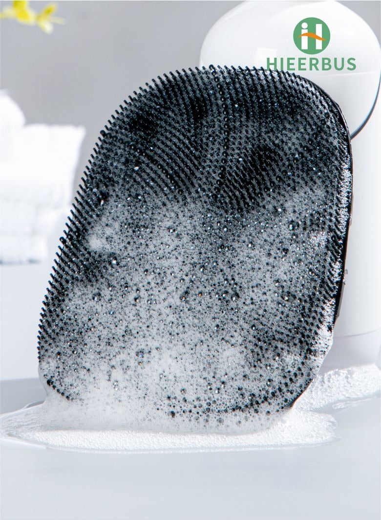 Silicone Body Scrubber Shower Bath Body Brush for Men Women,1 Pack,Black