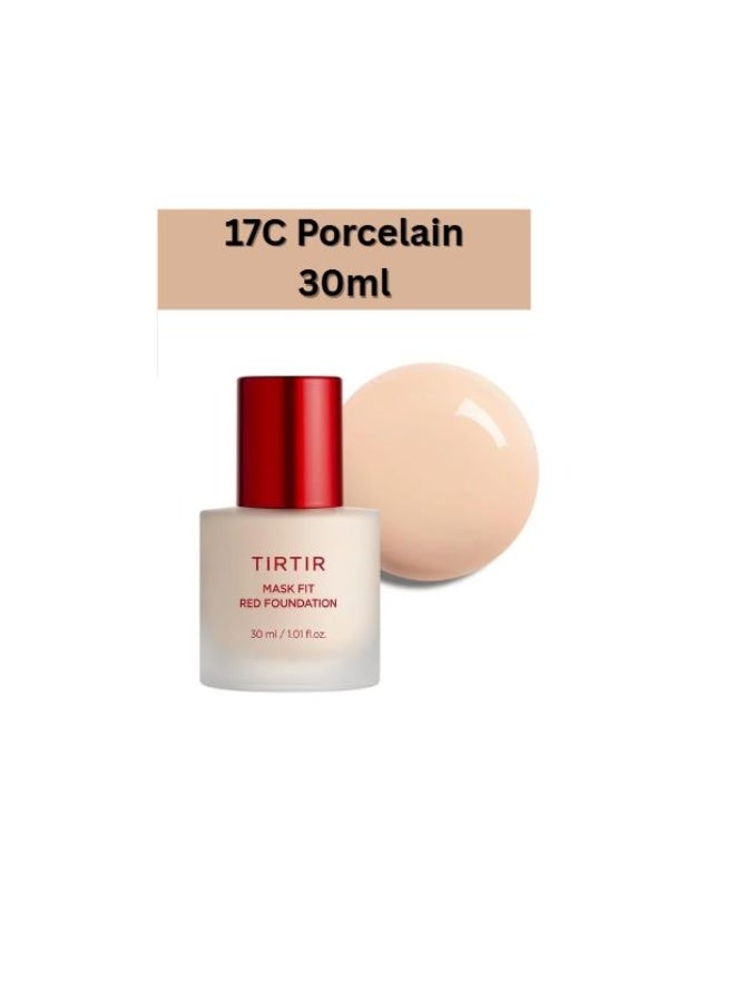 TIRTIR Mask Fit Red Foundation  #17C Porcelain, 1.01 Fl Oz