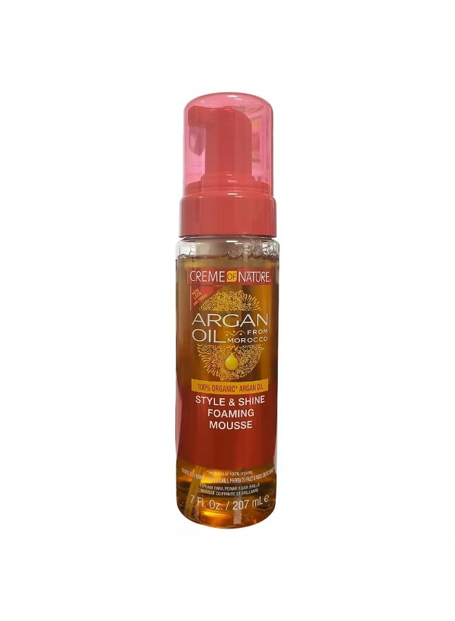 Argan Oil Style And Shine Foaming Mousse 207 ML