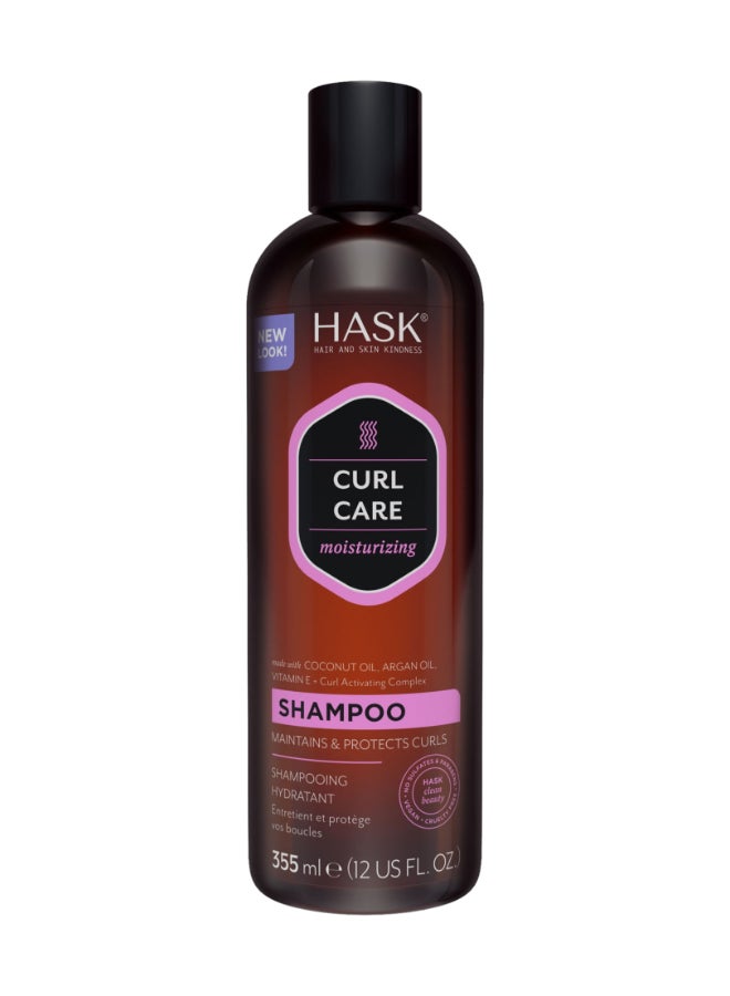 Curl Care Moisturizing Shampoo for All Curl Types - Hydrates & Protects Curl Texture from Frizz with Coconut & Argan Oil (355 ml)