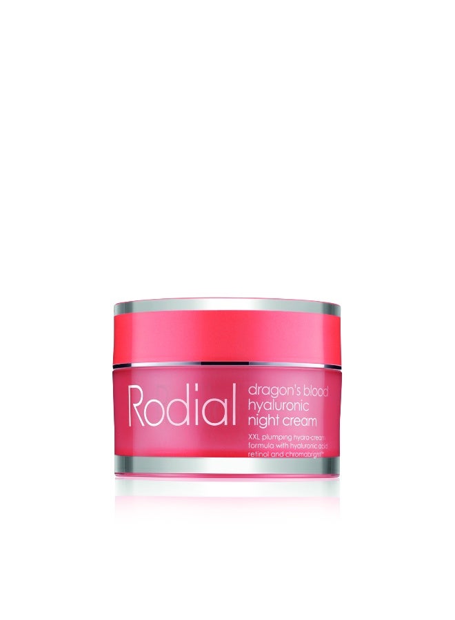 Rodial Dragon's Blood Night Cream 50ml – Overnight Recovery for Stressed Skin, Dragon's Blood & Retinol, Volumizing Cream for Skin Sensitivity Relief 50ml