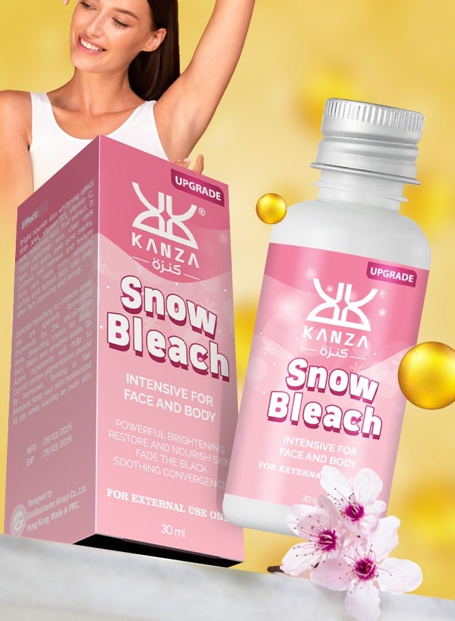 Snow Bleach Cream for Private Part Underarm Whitening Dark Spot Corrector Cream Face and Body Skin Lightening Bleaching Cream for Intimate Areas Brightening 30ml
