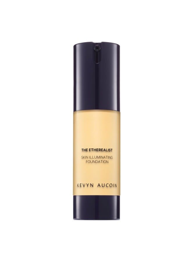 The Etherealist Skin Illuminating Foundation, EF 02 (Light) shade: Comfortable, shine-free, smooth, moisturize. Medium to full coverage. Makeup artist go to. Even, bright & natural look.