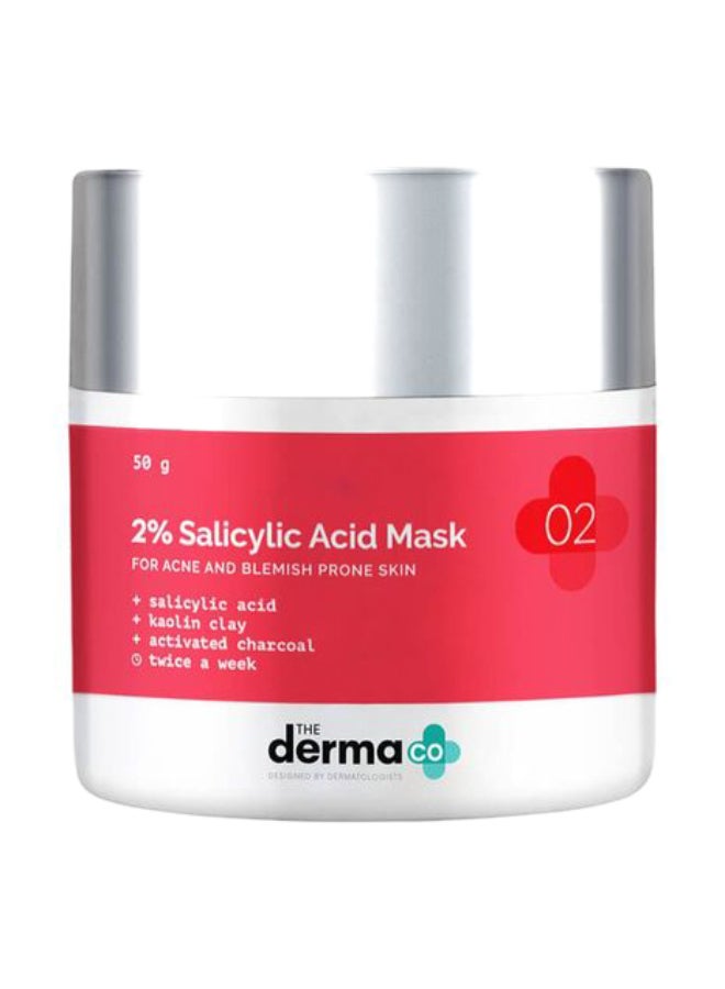 The Derma Co 2% Salicylic Acid Face Mask for Men and Women for Acne & Blemish Prone Skin - 50 g(dermaco)