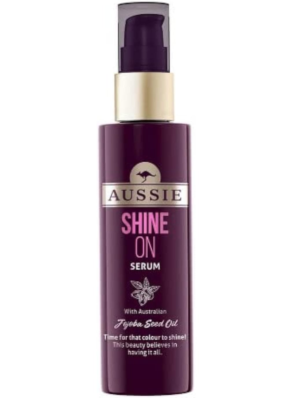 Aussie shine on serum  With Australian Jojoba Seed Oil 90ml Time For That Colour  To Shine , This Beauty Believes In Having It All - 75ml