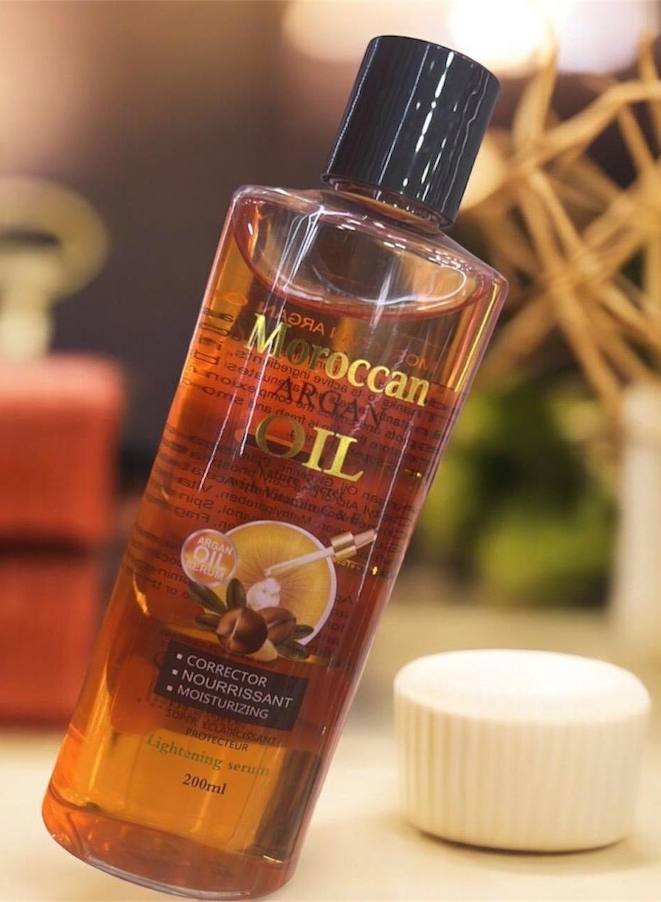 Argan Oil Moisturizing Lightening Serum Oil For Massage Face Body Hair 200ml