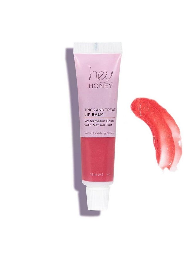 Trick And Treat Watermelon Plumping Lip Balm 2 In 1 Natural Tint With Hydrating & Moisturizing Properties