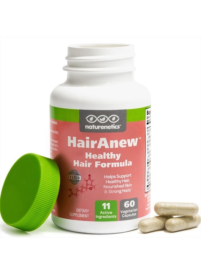 HairAnew Hair Growth Vitamins for Women & Men - Hair Vitamins For Faster Hair Growth & Thickness - Part of Proceeds go to Hair Loss Charity - Vegan Hair Supplement For Hair Skin Nails (1)