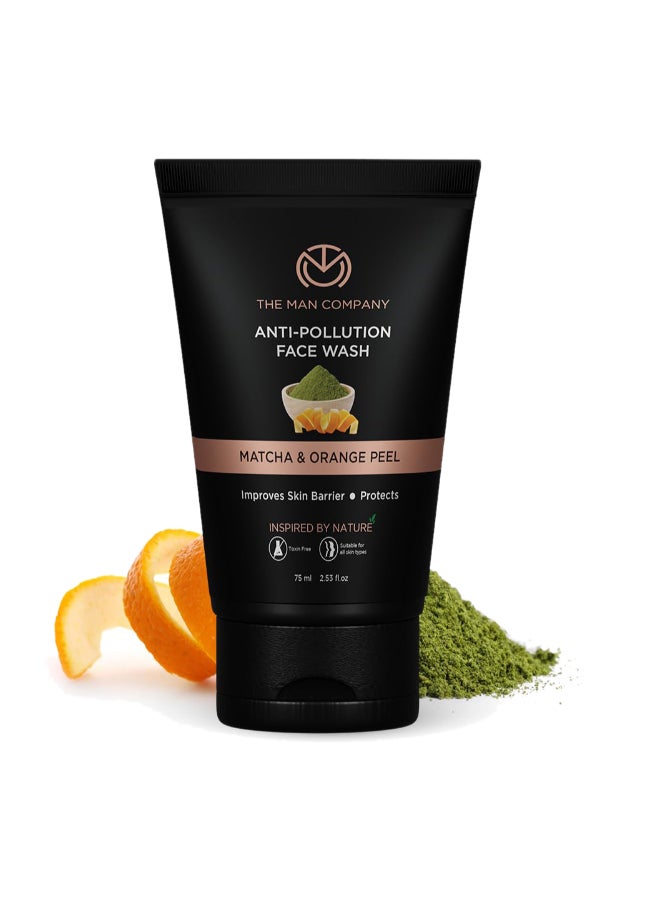 Anti-Pollution Face Wash With Matcha And Orange Peel For Deep Pore Cleansing – 75Ml