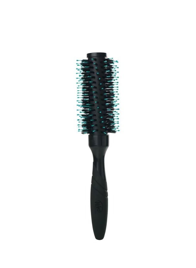 Smooth & Shine 2.5 Round Brush Fine, Painless Hair Detangling Brush, Keratin Biotin Strengthening, Barrel Brush Fine Medium, Effortless Styling Rubberized Handle Brush
