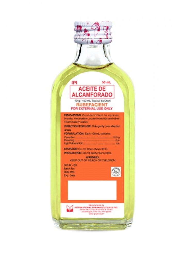 Aceite De Alcamforado Rubefacient 50 ML
