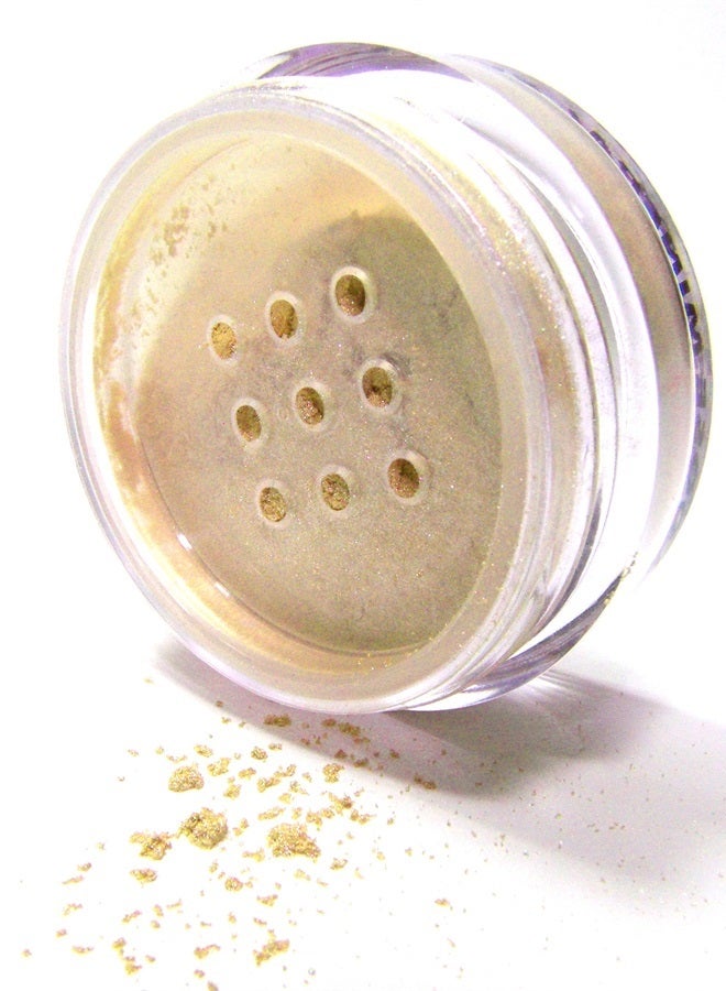 ª Full Moon Nude Beige Gold Natural Baked Glam Loose Powder Mineral Glitter Single Eyeshadow Dust Pigment Jar Pot, Talc & Paraben Free, No Animal Testing & Cruelty Free