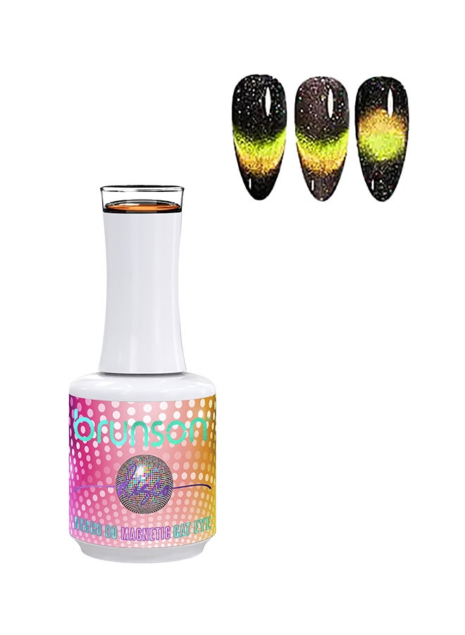 Gel Polish 15ml Disco 9D Magnetic Cat Eye Gel Polish Reflective Sparkly Diamond Gel Effect French Manicure Pedicure Gel Nail Polish Salon Quality Chip Resistant Gel Nail Extensions UV Gel for Nail Art