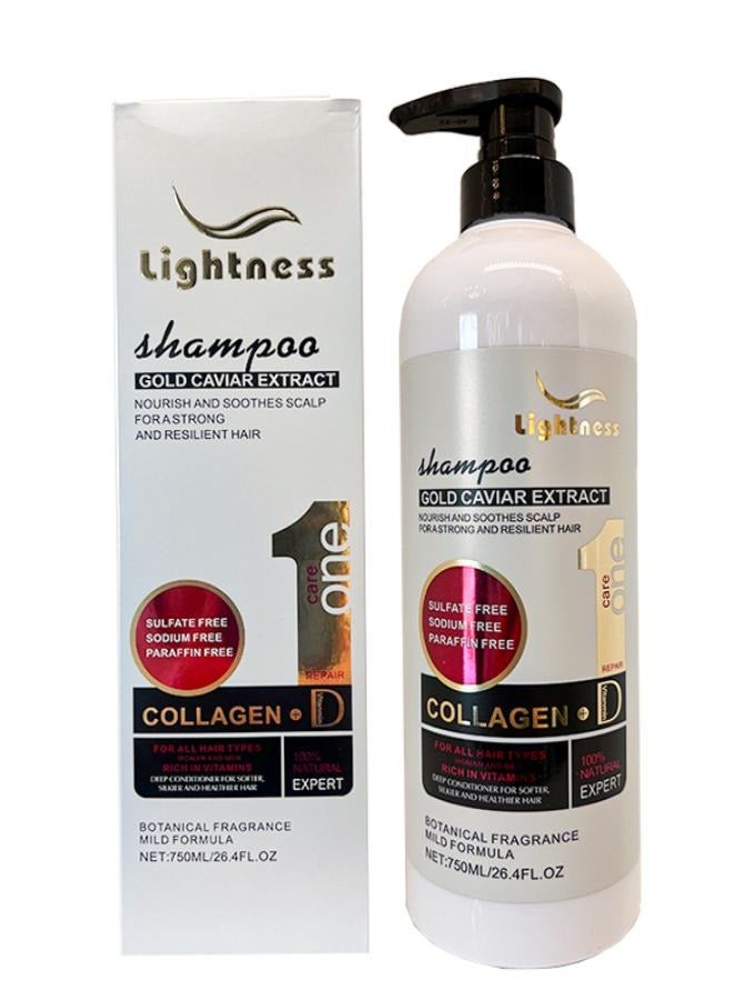 Shampoo Gold Caviar Extract Collagen 750 ML