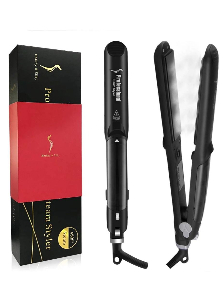 Flat Steam Iron Hair Straightener Professional Ceramic Vapor with Argan Oil Infusion straightening Hair Flat Iron Steampod